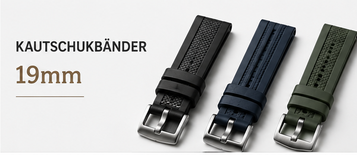 Kautschuk/Rubber Armbänder 19mm