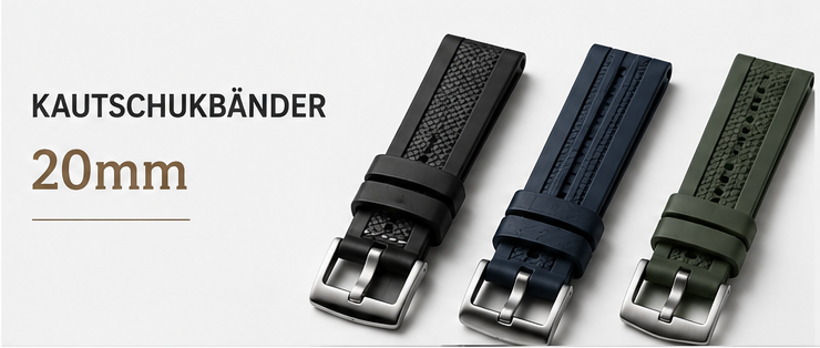 Kautschuk/Rubber Armbänder 20mm