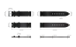 Preview: Yema Vintage Lederarmband 19 mm Schwarz Ref. SYA62-19-SS