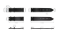 Preview: Yema Vintage Lederarmband 20 mm Schwarz Ref. SYA62-20-SS