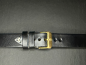 Preview: Yema Vintage Lederarmband 20 mm Schwarz mit Bronzeschließe Ref. SYA62-20-BZ