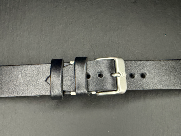 Yema Vintage Lederarmband 19 mm Schwarz Ref. SYA62-19-SS