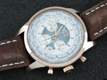 Breitling Transocean Chronograph Unitime 18K RG RB0510U0