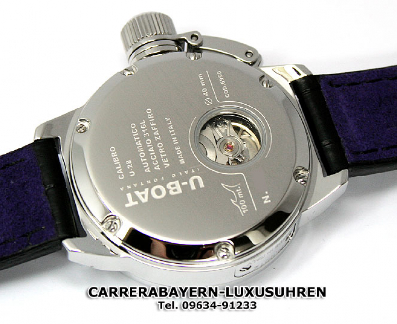 U-Boat Classico 40 SS white diamond