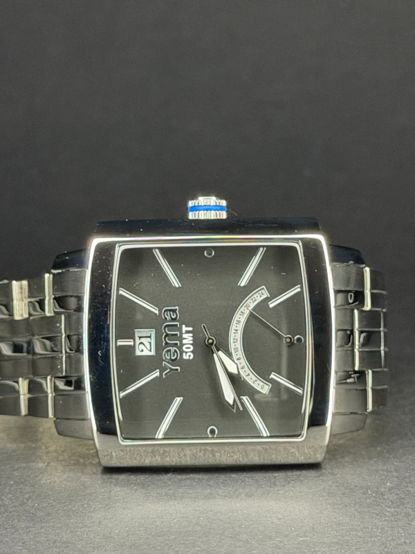 Yema Landgraf Rectangular retrograde GMT Big Date Vintage NOS YMHF0516