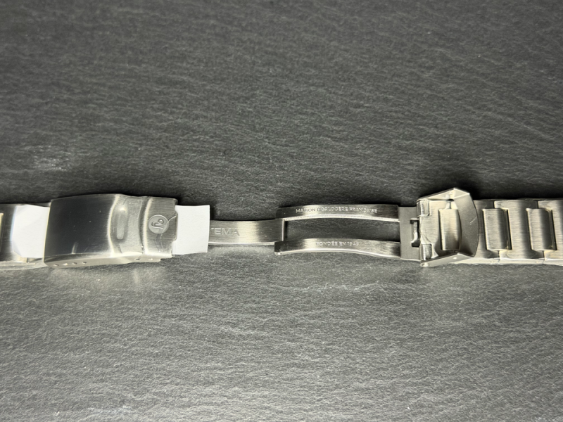 Original Yema Edelstahlarmband 19 mm mit Sicherheits-Faltschließe