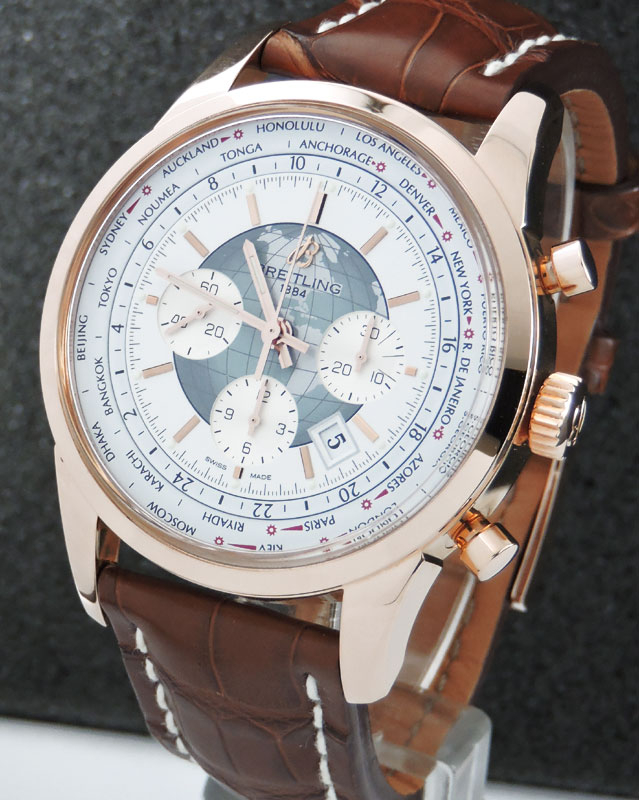 Breitling Transocean Chronograph Unitime 18K RG RB0510U0