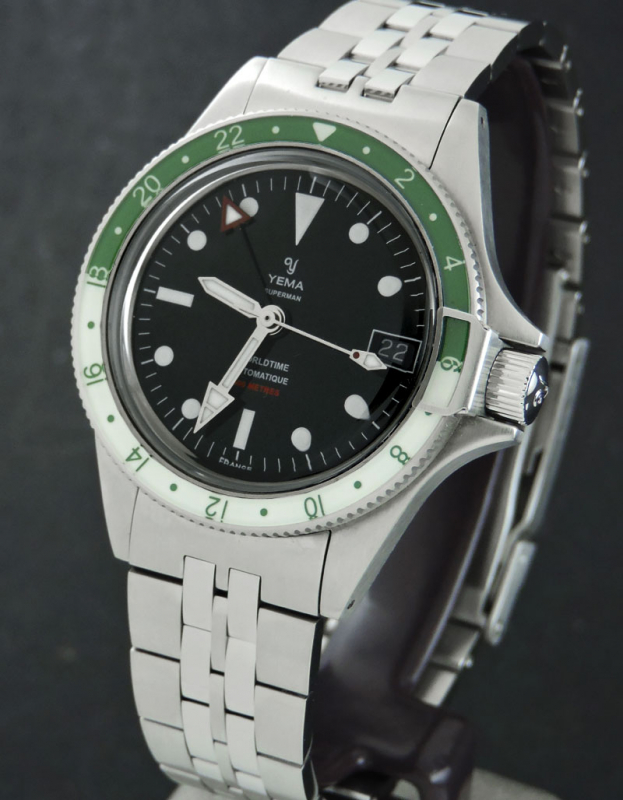 Yema SUPERMAN WORLDTIME GMT STEEL YGMT23A39-AMS