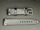 Yema Vintage Lederarmband 19 mm Schwarz Ref. SYA62-19-SS